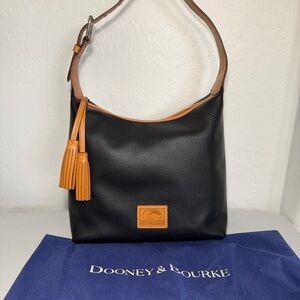 Dooney & Bourke Pebbled Leather Paige Tassel Hobo Sac